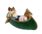 Wee Forest Folk Ms-11 Two In A Canoe - Green Boat  retired 
