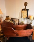 Vintage Primitive Wooden Baby Cradle Handmade Rocking Newborn Nursery Decor