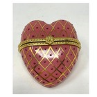 Vintage Ceramic   Porcelain With Gold Trim  from The Heart  Shaped Trinket Box 