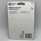 New Commercial Electric7 Ft  Telephone Line Cord - White- Modem Fax Gr1