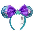 Disney  Parks Stained Glass Mermaid Ariel Shell Headband Loungefly Minnie Ears
