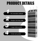 5 Tier Over Door Hanging Organizer With Clear Pockets     Heavy Duty Storage Bag