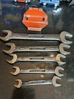 Lot Of 5 Used Vintage Dunlap Double Open End Wrenches 5 16 - 7 8 U  W  Rack Usa