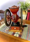 Antique Enterprise Mfg Co Of Philadelphia Cast Iron  Double Wheel Coffee Grinder