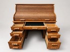 Vintage Oak S-curve Roll Top Desk Golden Oak Office Home Great Condition
