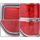 Led Tube Dual Projector Headlights Tail Lights 2009-2014 Ford F150 Clear Chrome