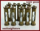 Lot Of 100 Pcs Antique Brass Handmade Sand Timer Collectible Key Chain Ring