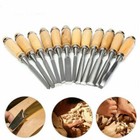 Pro Wood Carving Hand Tools Set Carpenters Woodworking Carving Tools Kit 12 Pcs
