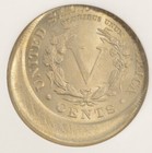 1897 5c Liberty Nickel Struck 15  Off-center Ngc Ms63