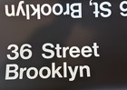 C1970 Vintage Nyc Brooklyn Bmt Subway Roll Sign D N R Train Station 35th Street