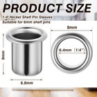 Dunzy 150 Pieces 1 4 Inch Shelf Pin Sleeves Cabinet Pins Shelve Silver 