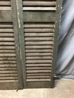 Tall Antique Pair Shabby Green Arched Dome Top Wood Shutters 15x66 Vtg 1736-25b