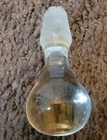Vintage Crystal Hand Blown Clear Stopper - Cork For Wine Decanter  Chipped 