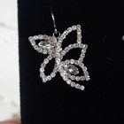 Delicate Silver   Clear Crystal Necklace Earring Set