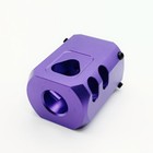 2 Pack 1 2  28 Thread Muzzle Brake Anodized Black For 9mm Glock Purple Color