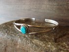 Navajo Indian Sterling Silver Turquoise Bracelet By Cadman