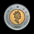 Canada  2000  2 Dollars  Silver - Qeii  Polar Bear  Gilt Toonie Frosted Proof 3