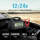   12 24v Jump Starter 6000a Emergency Booster Heavy Duty Truck Jumper 58800mah 