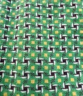 Vintage 1940 s Green   Yellow Cotton Print Smock Apron