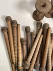 Wood Bobbins Spools Industrial Style 3 -10  Wooden Quills Mixed Lot-30