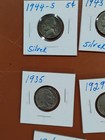  56  Lot Of 20  Coins In 2x2 Halves Nickels Quarters  Pennies  Gold -  Silver
