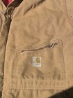 Carhartt Vtg Coveralls Men s Large xl Duck Brown Quilt Lined Insulated Jumpsuit