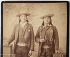Antique American Indian Albumen Cabinet Card Two Brothers Falls City Neb  3 4