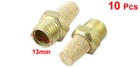 10 Pcs 1 4pt Thread Pneumatic Air Exhaust Silencer Muffler Gold Tone  