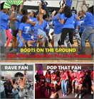 Set Of 6x 13inch Large Rave Fan Popping Fan Clacking Fans For Line Dancing hand