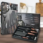 Professional 6pcs Kitchen Knives  Chef  Cleaver  Slicer  Utility Knife
