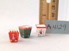 Dollhouse Miniature 1 12th Scale Set Of 3 Christmas Pots A4129