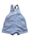 Vintage Oshkosh Bgosh Baby Boy Overall Blue Stripe 12 M Shorts  Usa