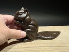 Antique Vintage Style Cast Iron Squirrel Door Stop Wedge