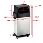 Seville Classics Ultrahd Rolling 17 Gallon Stainless Steel Trash Can