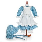 The Queen s Treasures 18 In Doll 4 Piece Blue Calico Dress Fits American Girl