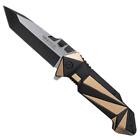 8 25  Tactical Tan Spring Assisted Open Folding Pocket Knife Tanto Blade Edc