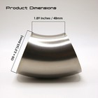 Titanflowracing 2 5  Titanium 45   Mandrel Bend Elbow Loose Radius 1 5d Clr