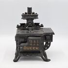 Vintage Queen Miniature Kitchen Stove Cast Iron Metal Salesman Sample Childs Toy