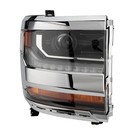 Led Drl Headlights Assembly For 2016-2018 Silverado 1500 Chrome Clear