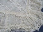 Antique Lace   Silk Pillow Layover Victorian Boudoir Crib Or Pram Coverlet