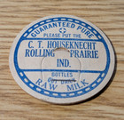  rare  C  T  Houseknect Rolling Prairie Ind In Indiana Milk Bottle Cap Dairy