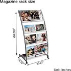 Office Newspaper Rack Magazine Stand Literature Holder Book Magazine Display New