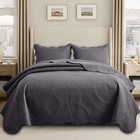 Floral Pattern Quilt Set Soft Lightweight Bedspread With Pillow Shams Queen King