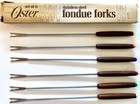Vintage Oster Fondue Forks  Stainless Steel  Set Of 6 With Original Packaging