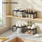 Simple Trending Cabinet Organizer Shelf  Set Of 2 Stackable Kitchen Counter Shel