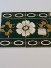 Rare 12-piece Antique Japanese Majolica Fireplace Border Tile Set     Art Nouveau 