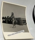 Bikini-clad Woman On Beach Vietnam War Usaf Military Base Antique Photo 1960s