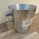 Vintage French Champagne Ice Bucket Henriot Reims Silver Metal 23092425