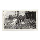 Vintage Snapshot Photo Soldiers Sweetheart Two Women Man In Uniform 1940s