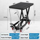 Hydraulic Lift Cart Single Scissor Lift Table Manual 1100lb Capacity 32  Lifting